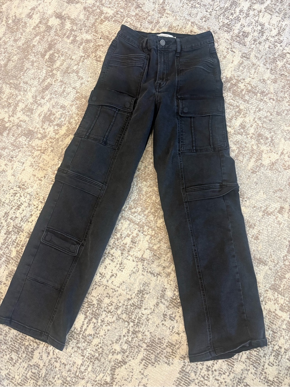Hidden Black Cargo Jeans